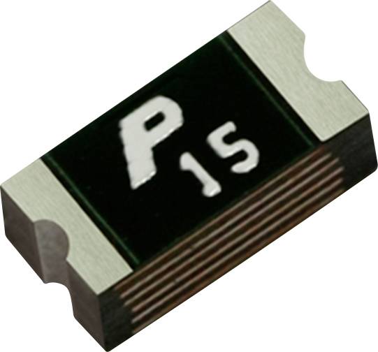 Ein kleines elektronisches Bauteil mit der Bezeichnung „P 15", das eine rechteckige Form mit Metallenden und einem zentralen Gehäuse aufweist.
