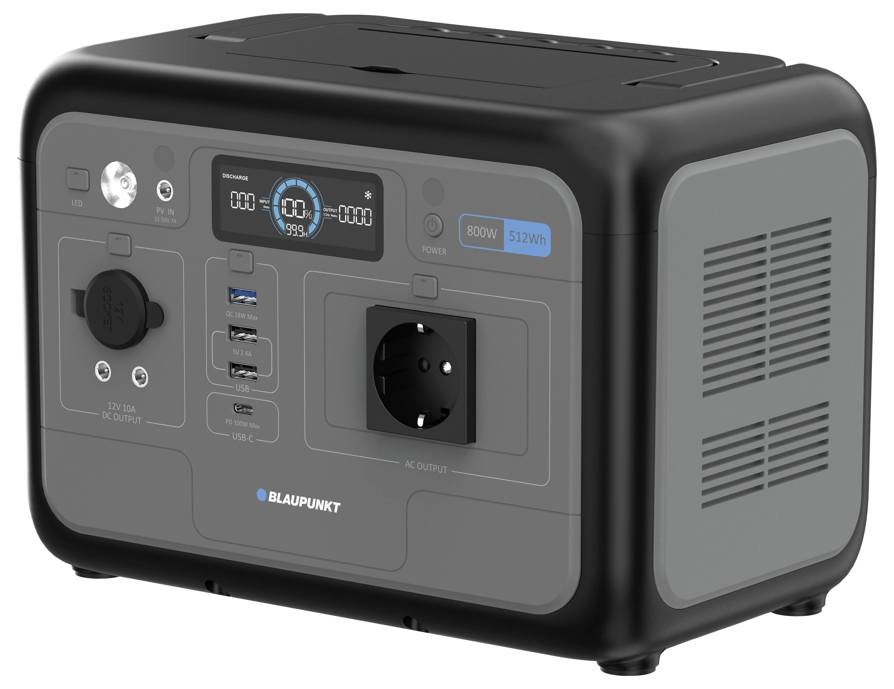 Blaupunkt BPPS500 Powerstation 160 Ah USB PD LiFePO 4-6