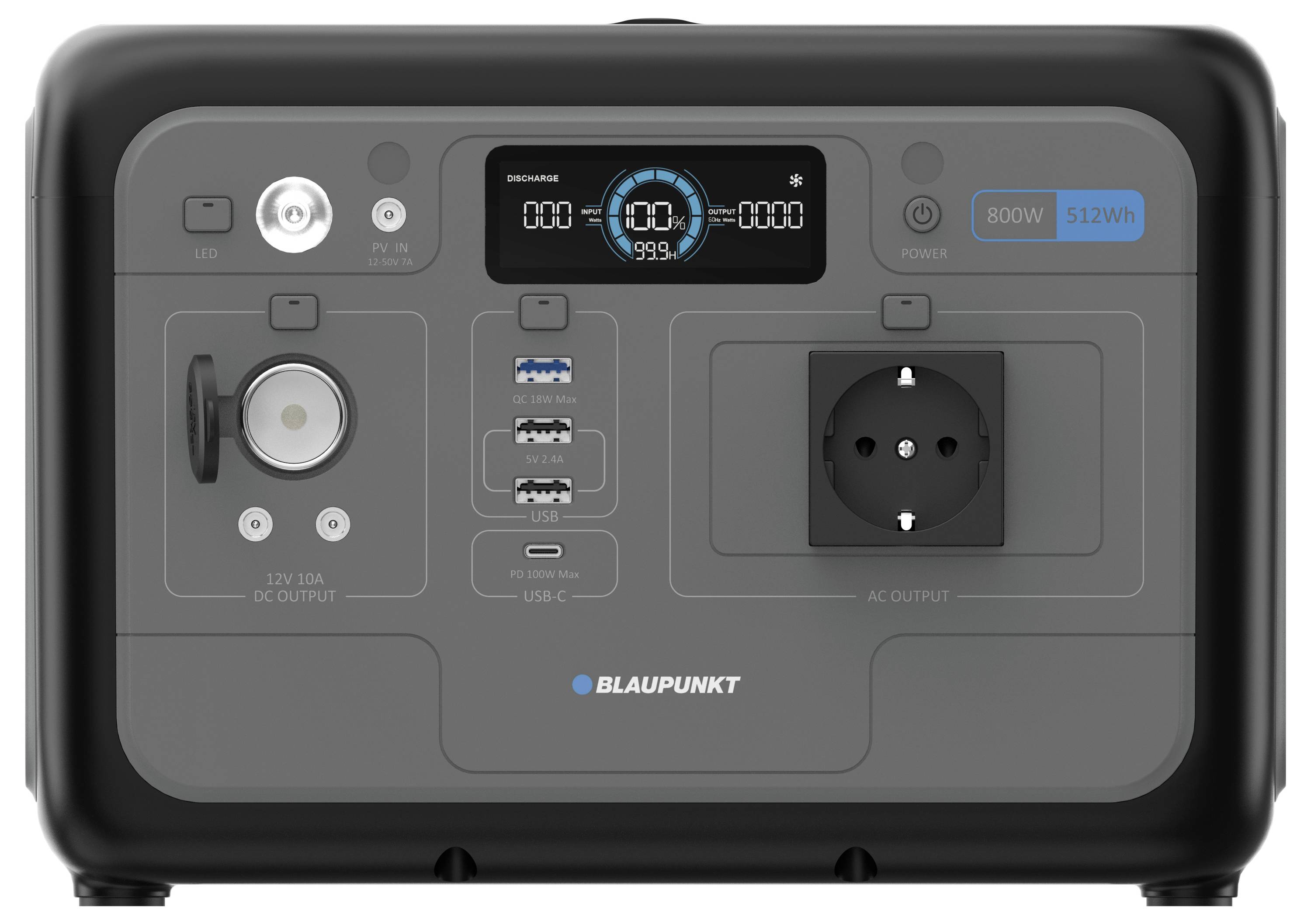 Blaupunkt BPPS500 Powerstation 160 Ah USB PD LiFePO 4-8