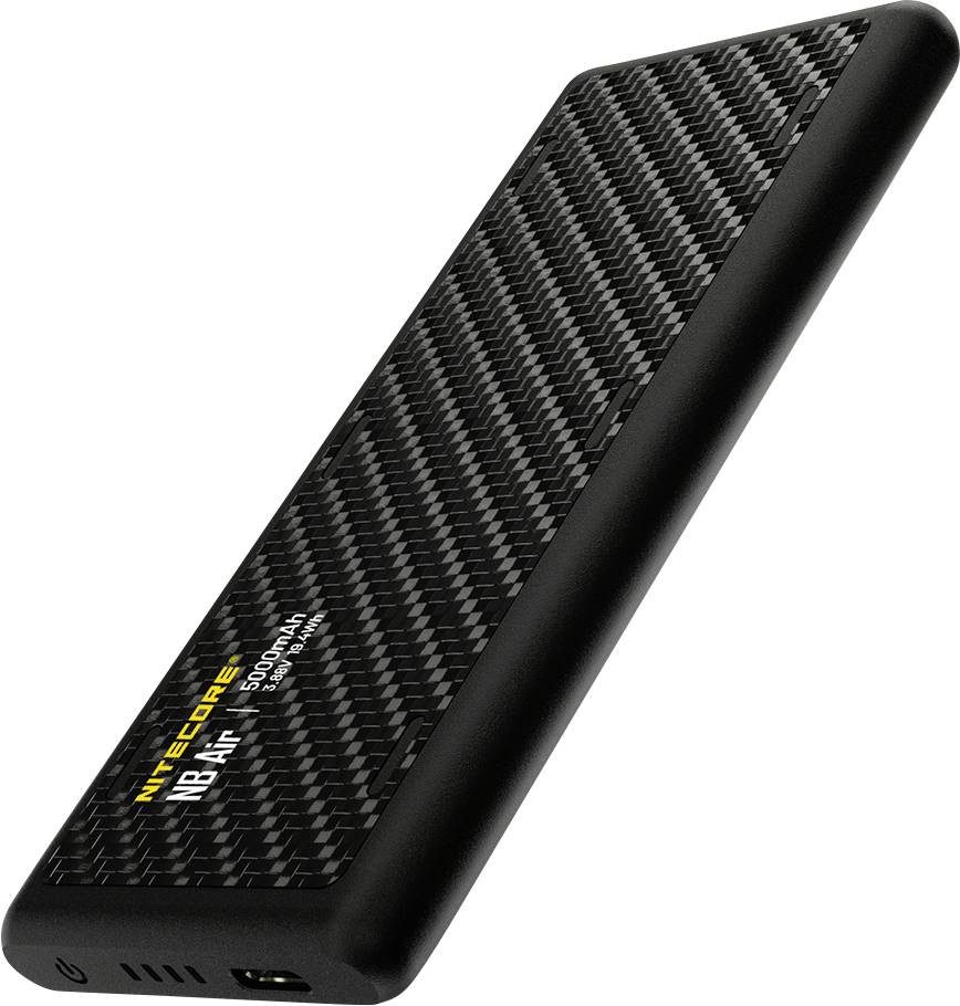 NiteCore NC-NBAIR Powerbank 5000 mAh QC 3.0, USB PD Li-Ion Schwarz