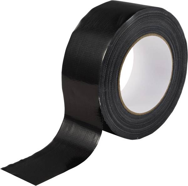 TOOLCRAFT Power Duct Tape TO-10917627 Gewebeklebeband  Schwarz (L x B) 50 m x 50 mm 1 St.
