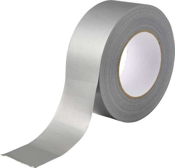 TOOLCRAFT  TO-10917639 Gewebeklebeband  Silber (L x B) 50 m x 50 mm 1 St.