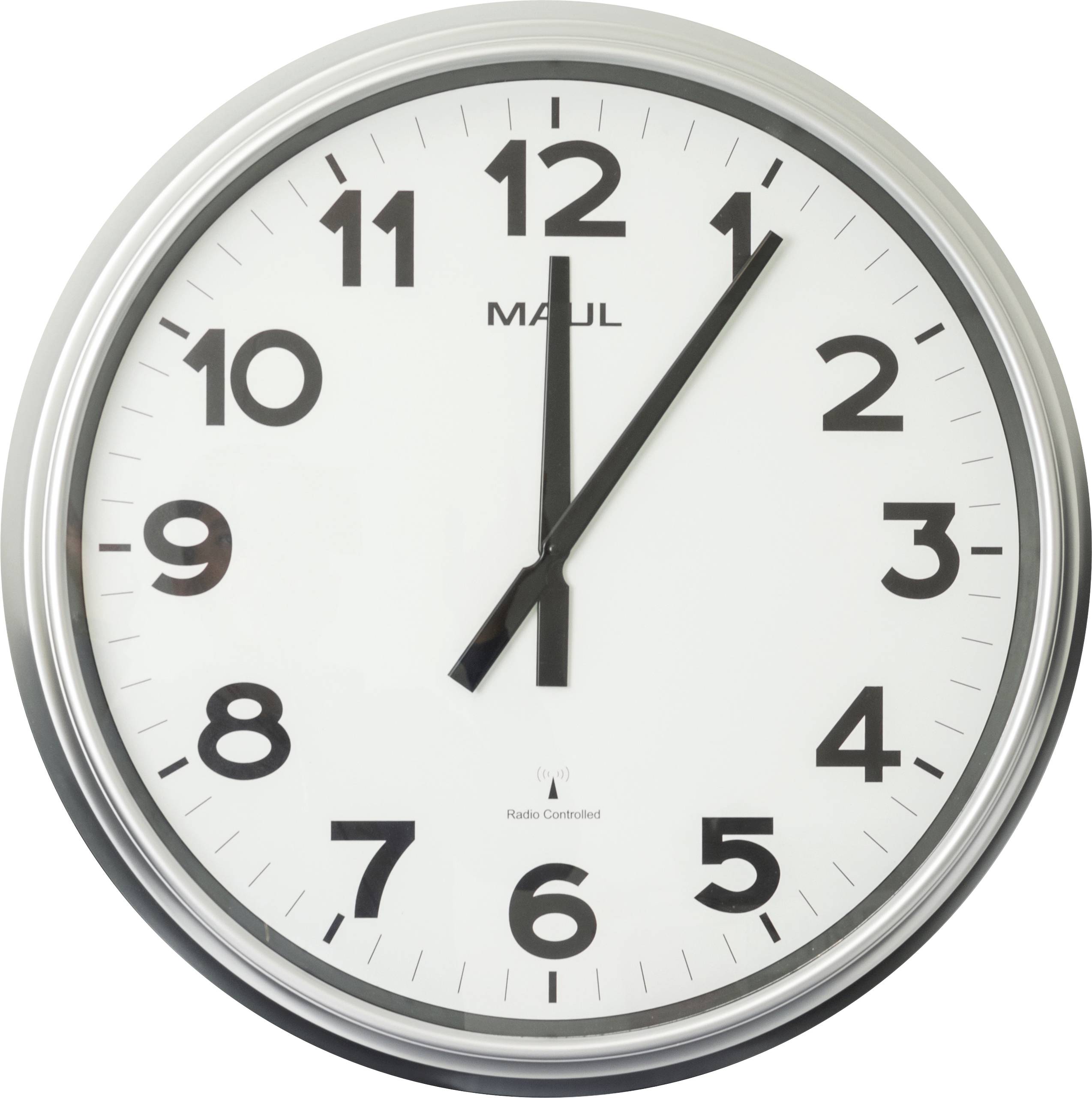 Maul 9056195 Funk Wanduhr 61 cm x 610 mm x 71 mm x 7.1 cm Silber