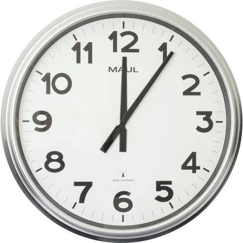 Maul 9056195 Funk Wanduhr 61 cm x 610 mm x 71 mm x 7.1 cm Silber