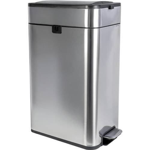 Maul neu 9504094 Mülleimer 40 l Edelstahl (B x H x T) 456 x 667 x 277 mm Schwarz, Silber 1 St.