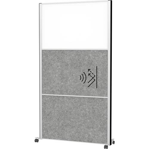 Maul Stellwand Weiß, Dunkelgrau Metall, Stahlblech, Vlies 9603195