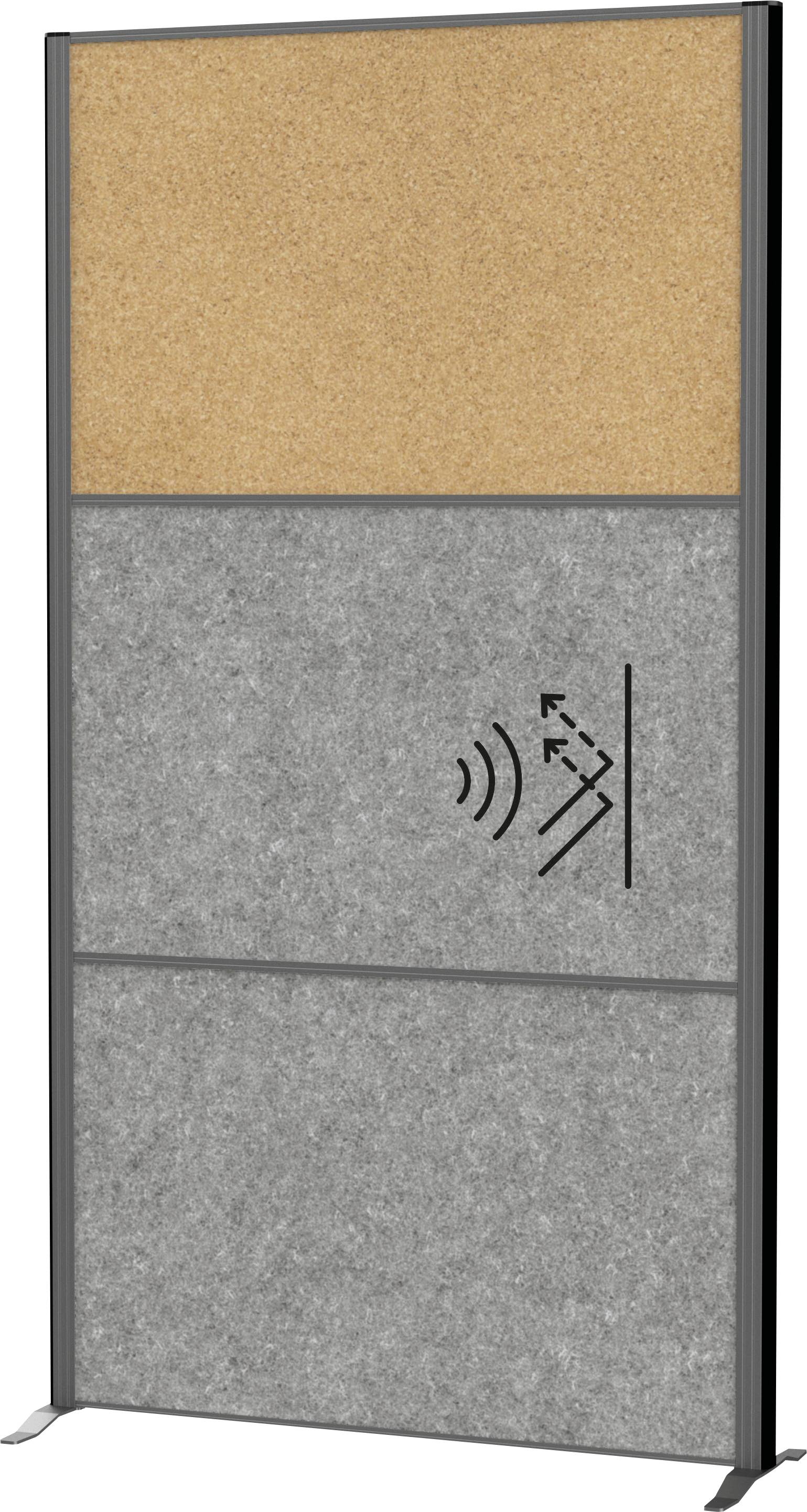 Maul Stellwand Kork, Dunkelgrau Vlies, Kork 9605089