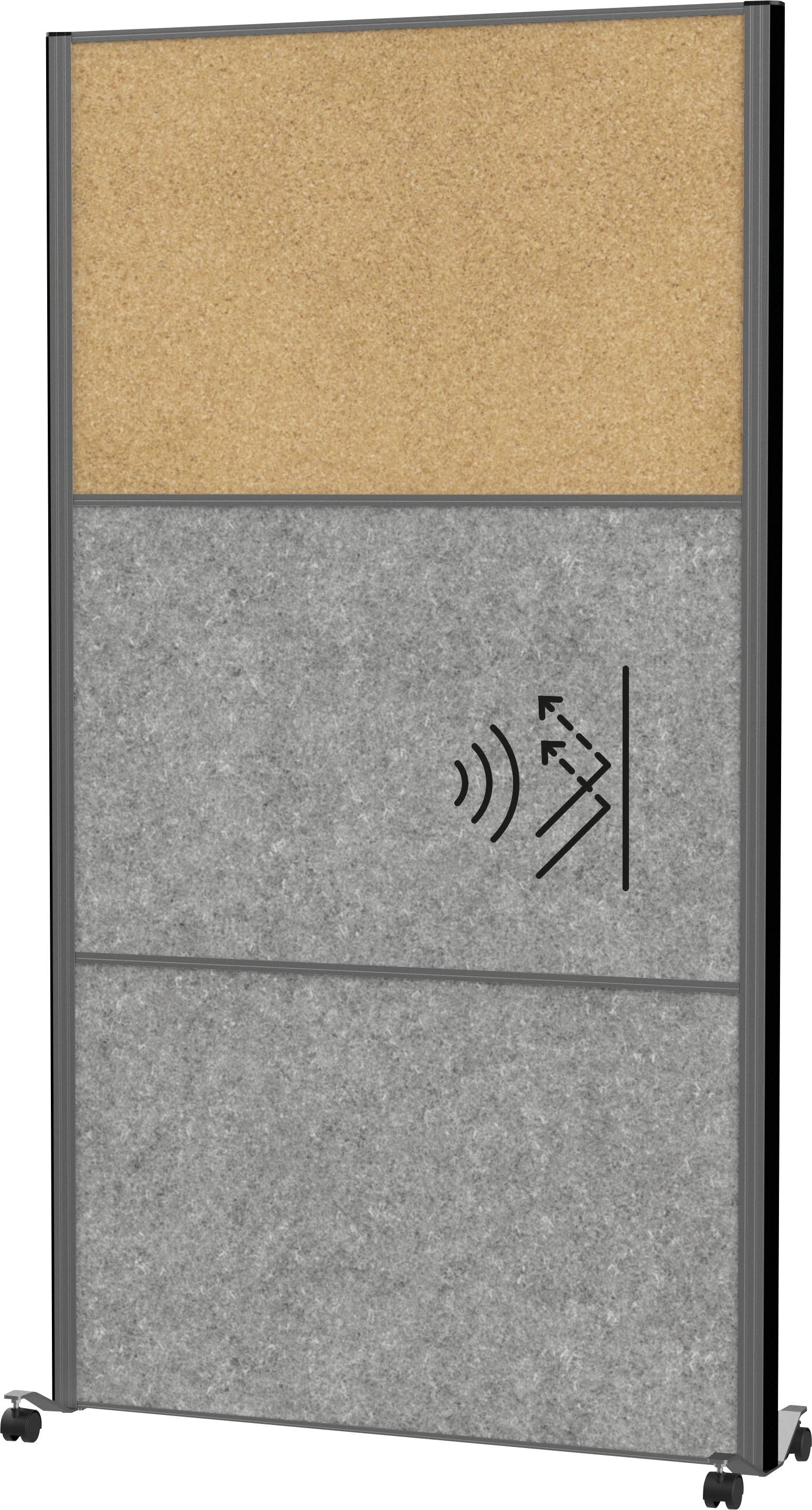 Maul Stellwand Kork, Dunkelgrau Vlies, Kork 9605189