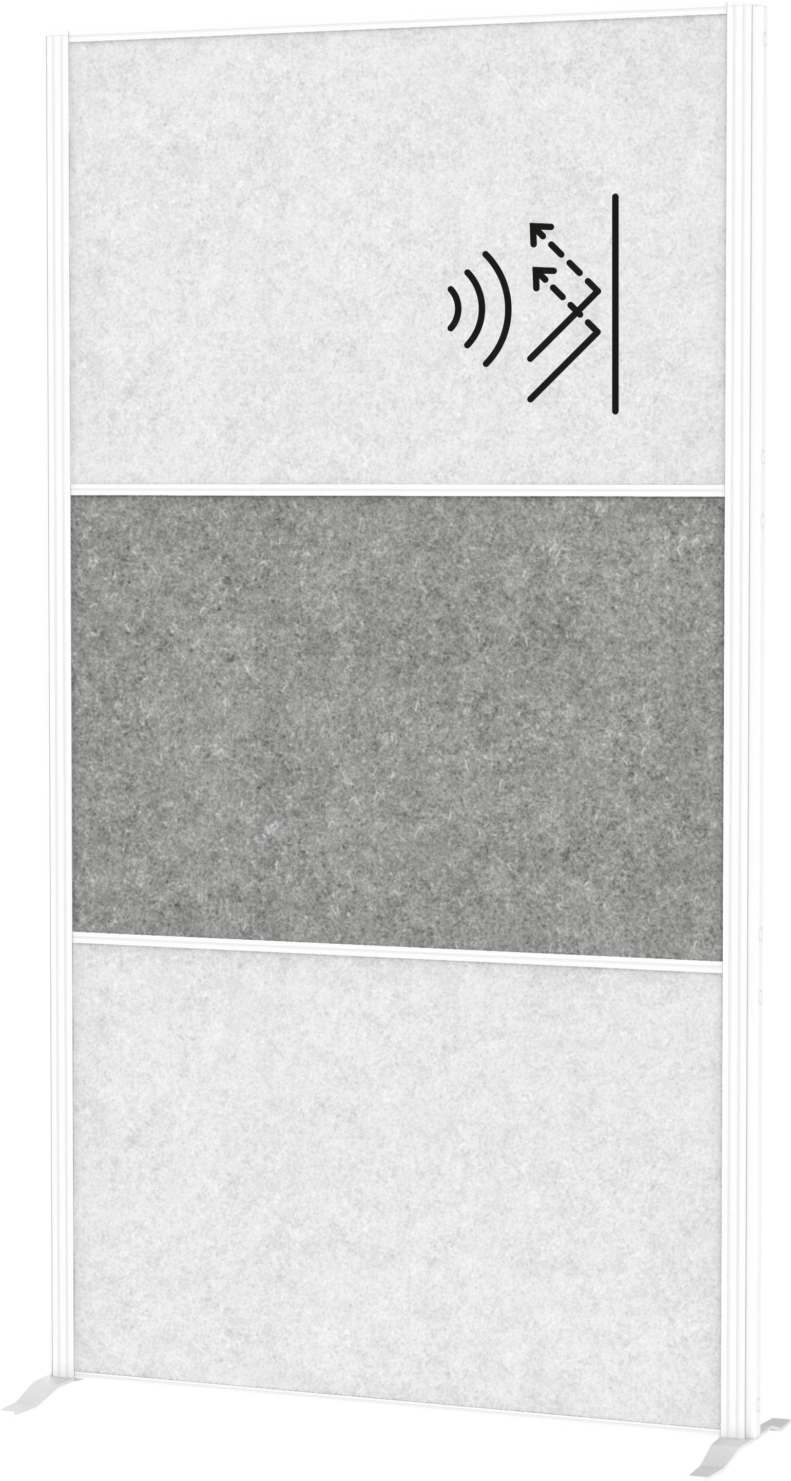 Maul Stellwand Hellgrau, Dunkelgrau Vlies 9612002