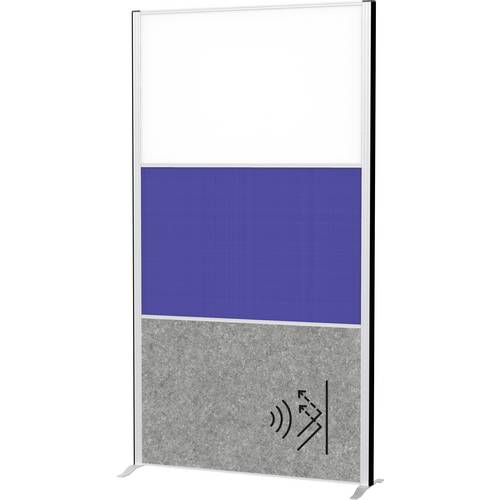 Maul Stellwand Weiß, Blue, Dunkelgrau Metall, Stahlblech, Vlies, Textil 9651695