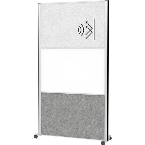 Maul Stellwand Hellgrau, Dunkelgrau, Weiß Metall, Stahlblech, Vlies 9655395