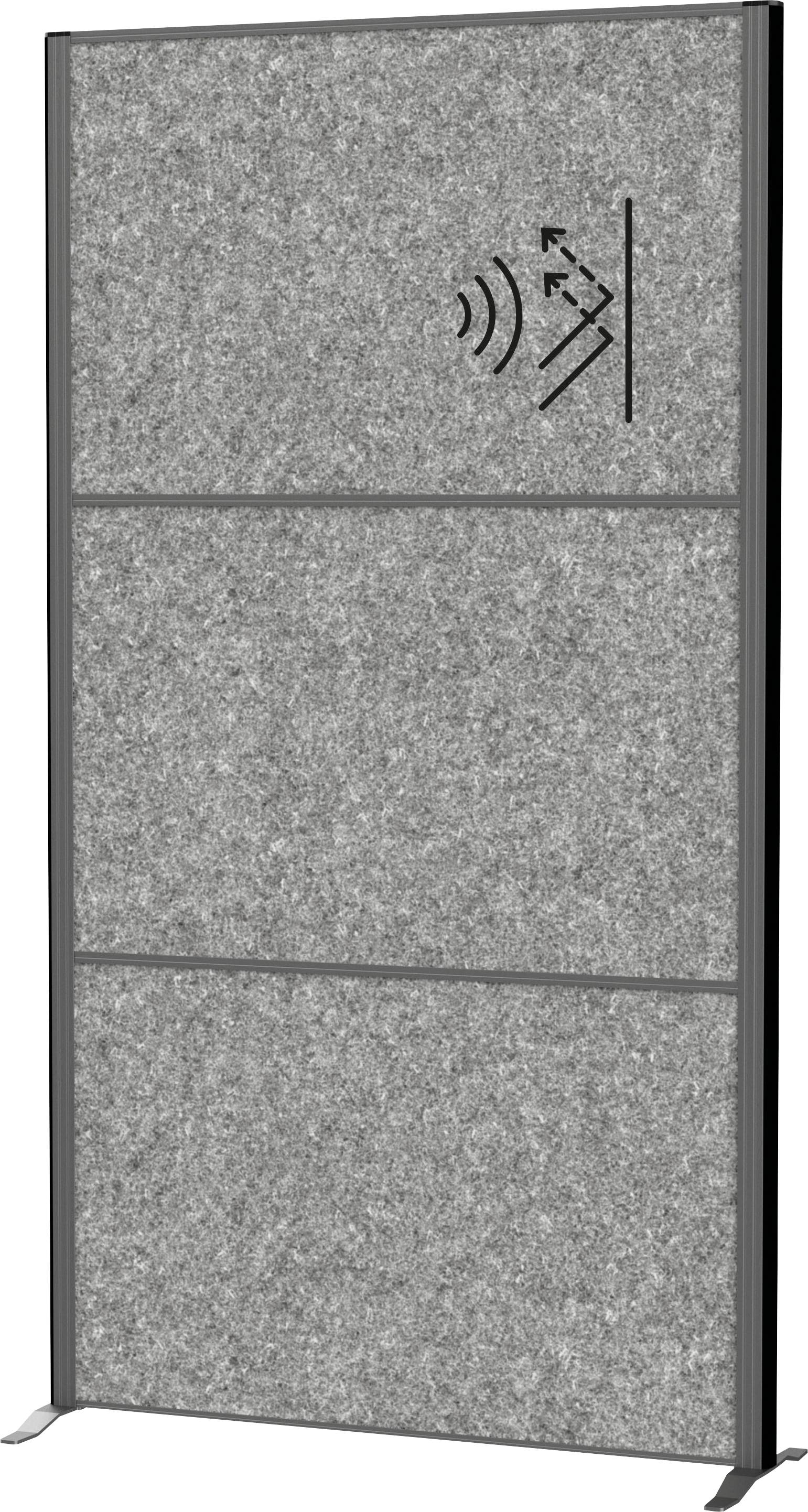 Maul Stellwand Dunkelgrau Vlies 9661089