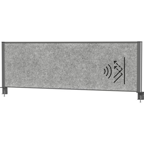 Maul 9751689 Tischtrennwand Vlies Dunkelgrau, Anthrazit