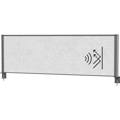 Maul 9752689 Tischtrennwand Vlies Hellgrau, Anthrazit