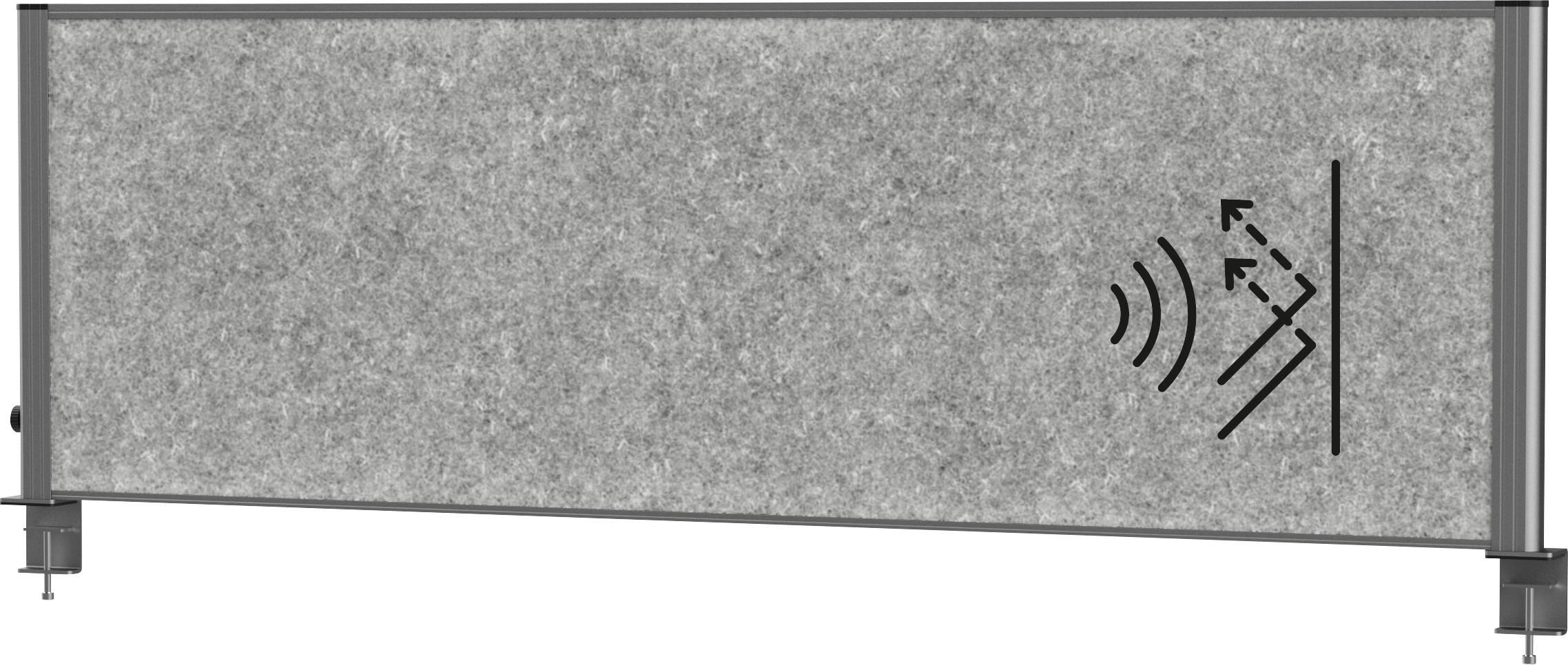 Maul 9761689 Tischtrennwand Vlies Dunkelgrau, Anthrazit
