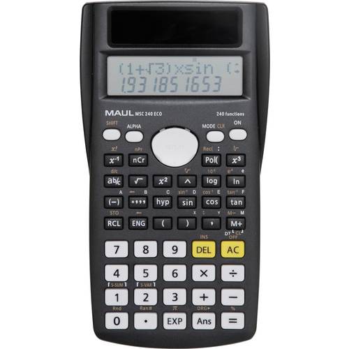 Maul MSC 240 ECO Tischrechner Schwarz Display (Stellen): 10 solarbetrieben (L x B x H) 16.1 x 8.5 x 2.1 cm