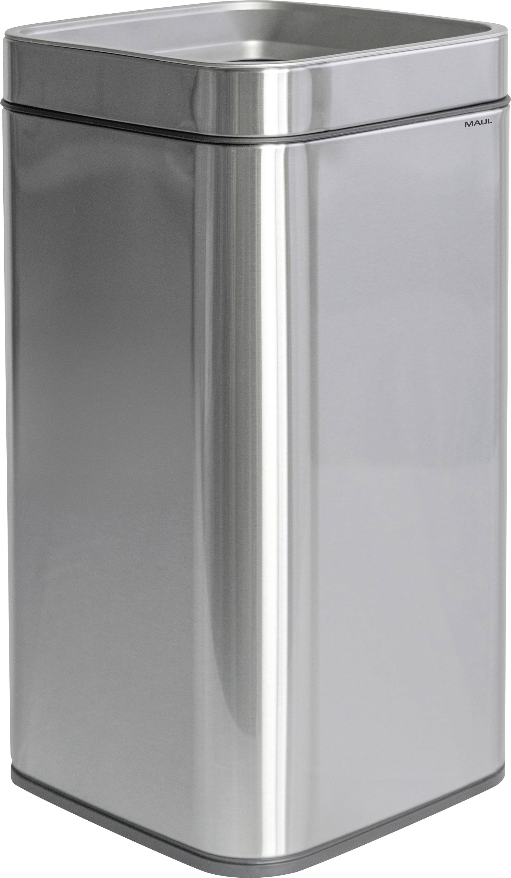Maul neu 9502594 Mülleimer 25 l Edelstahl (B x H x T) 253 x 504 x 253 mm Schwarz, Silber 1 St.