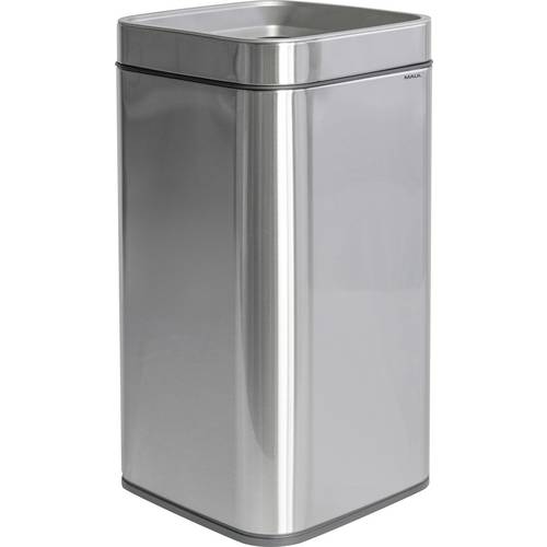 Maul neu 9502594 Mülleimer 25 l Edelstahl (B x H x T) 253 x 504 x 253 mm Schwarz, Silber 1 St.