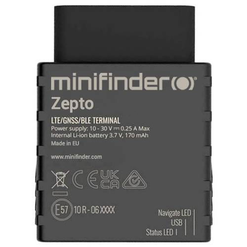 MiniFinder Zepto GPS Tracker Fahrzeugtracker, Live Tracking Schwarz 1 St.