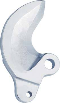 Ein gekrümmtes, metallisches Universalmesser mit scharfer, spitzer Spitze und einem Loch zur Befestigung, entwickelt für präzise Schneidarbeiten.