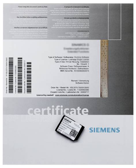 Siemens 6AU1820-3DA20-0AB0 6AU18203DA200AB0 SPS-Software