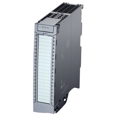 Ein schwarzes elektronisches Modul mit einer hellblauen Frontplatte, auf der Anzeigelampen und Anschlüsse für Verbindungen angebracht sind, die typischerweise in Industrieautomationssystemen verwendet werden.