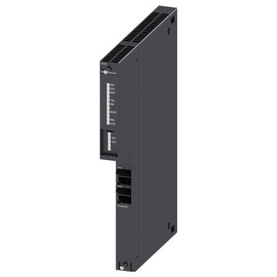 Ein schlankes, schwarzes Industriemodul mit mehreren Anzeigeleuchten und Anschlüssen, wahrscheinlich Teil eines Automatisierungs- oder Kontrollsystems.