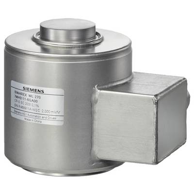 Ein zylindrisches metallisches Gerät mit einer Beschriftung, auf der "Siemens" und Modelldetails angezeigt werden, wahrscheinlich ein industrielles Komponenten für Automatisierung oder Maschineneinsatz.