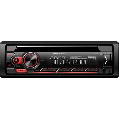 Autoradio-Armaturenbrett-Schnittstelle mit digitaler Anzeige, die „20:58 -DT/USB/APP-" anzeigt, und Steuerungstasten.