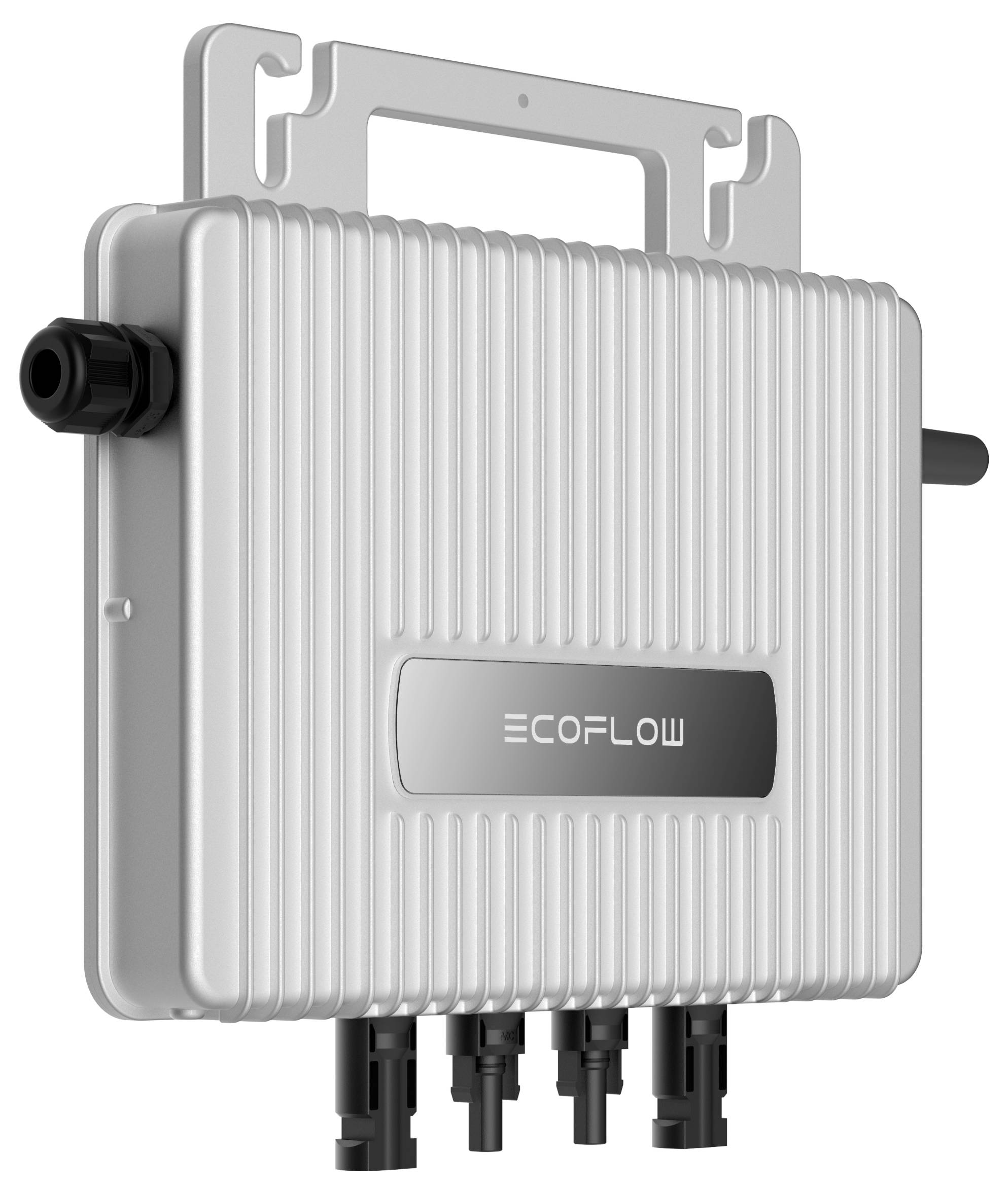 Ecoflow MPPT-Regler mit geripptem Design und mehreren Anschlüssen für effiziente Solarstromintegration und -verwaltung.