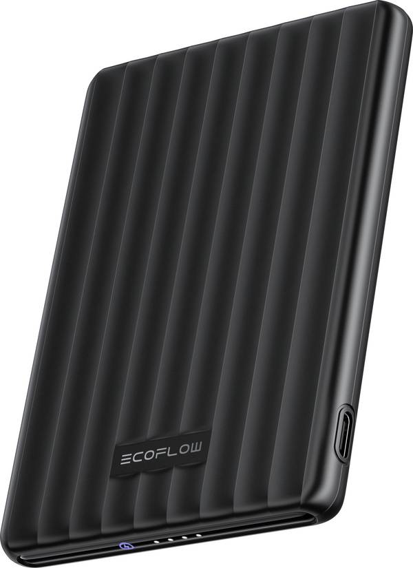 ECOFLOW RAPID Mag 5K Powerbank 5000 mAh Qi Wireless Charging, Magsafe Li-Ion USB-C® Schwarz