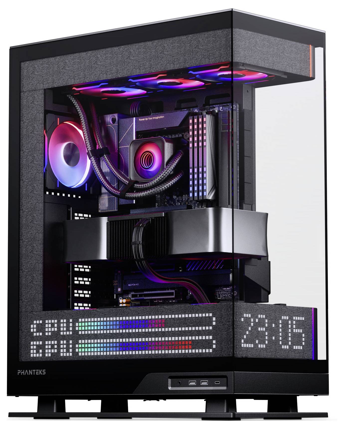 Phanteks Evolv X2 Matrix Midi-Tower Gehäuse, Gaming-Gehäuse, PC-Gehäuse Schwarz-3