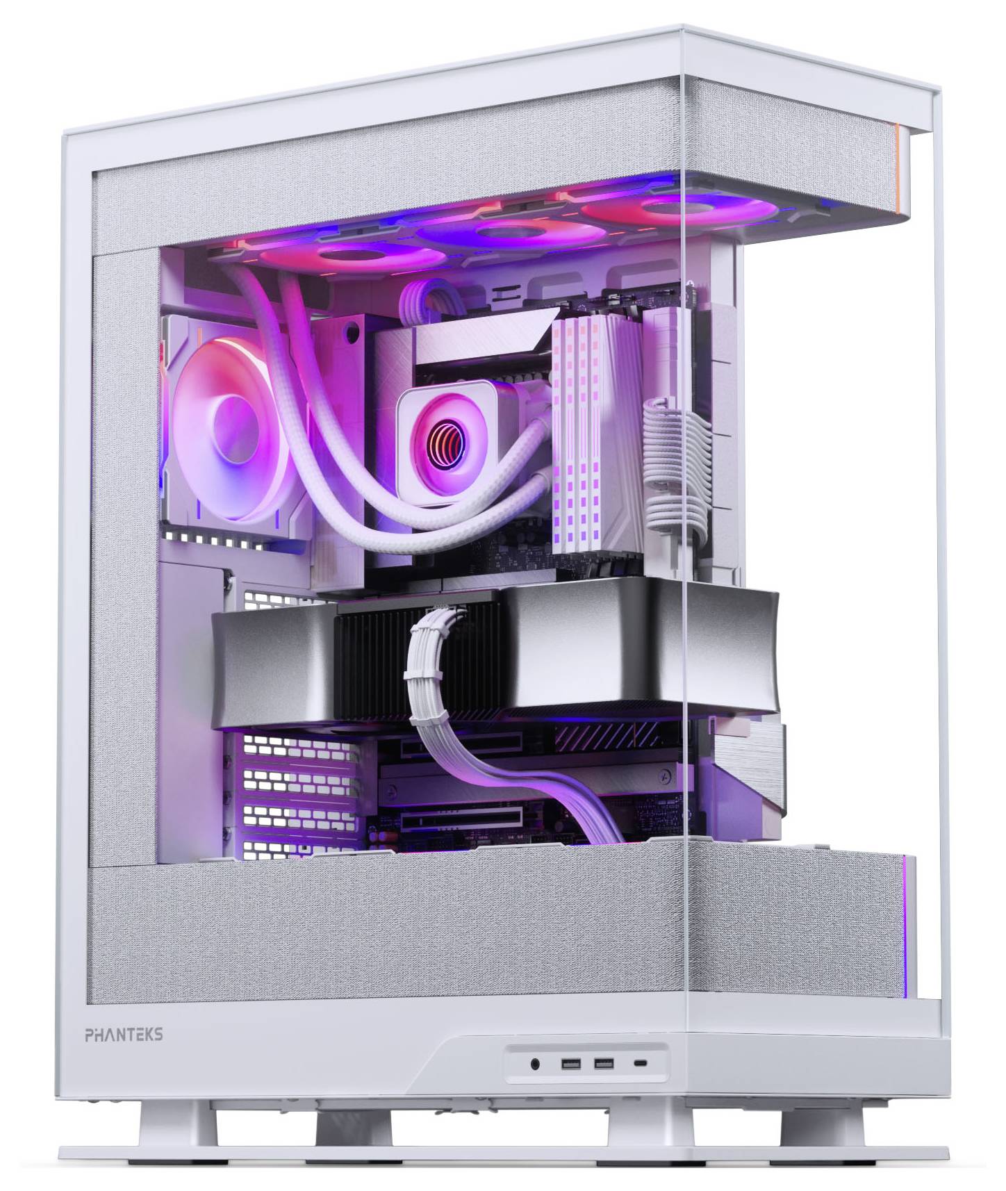Phanteks Evolv X2 Matrix Midi-Tower Gaming-Gehäuse, Gehäuse, PC-Gehäuse Weiß-2