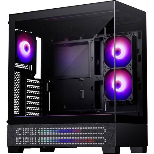 Phanteks XT View Matrix Midi-Tower PC-Gehäuse, Gehäuse, Gaming-Gehäuse Schwarz