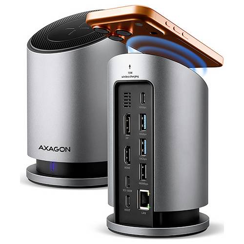 AXAGON USB-C® Dockingstation inkl. Ladefunktion, USB-C® Power Delivery