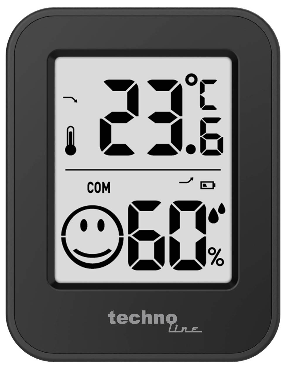 Techno Line WS9417 schwarz Thermo-Hygrostation Thermo-/Hygrometer Schwarz WS9417schwarz-1