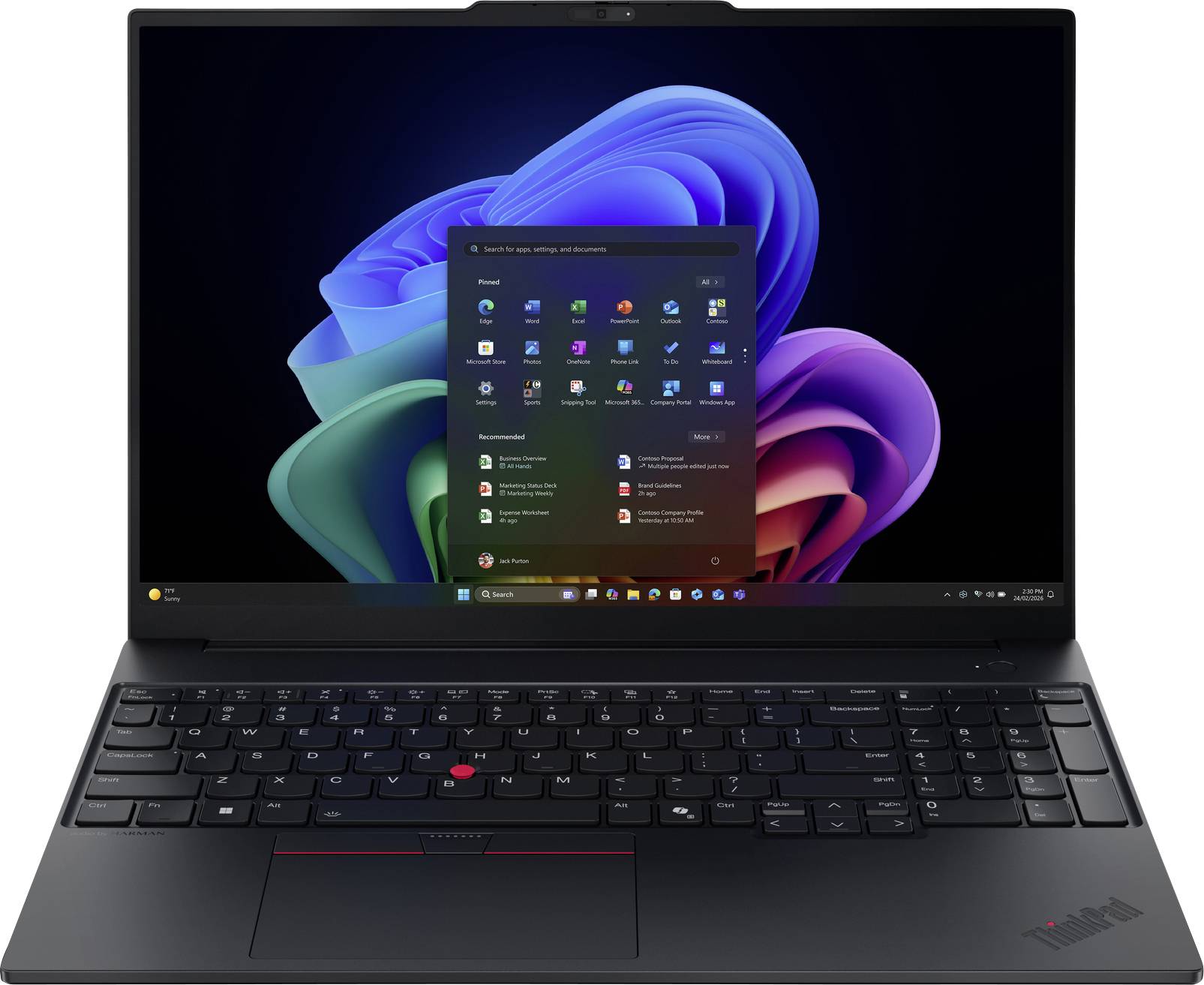 Lenovo Notebook 22AY004VGE 40.6 cm (16 Zoll) WUXGA Intel® Core™ 5 228V 32 GB RAM 1 TB SSD Deutsch, QWERTZ Schwarz 22AY00...