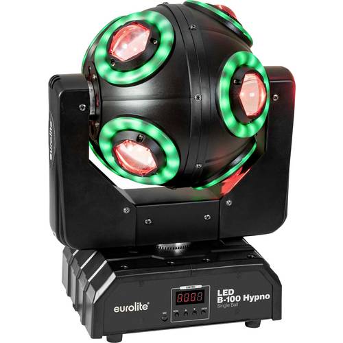 Eurolite 51918825 B-100 Hypno Single Ball DMX LED-Effektstrahler Anzahl LEDs (Details):8 10 W