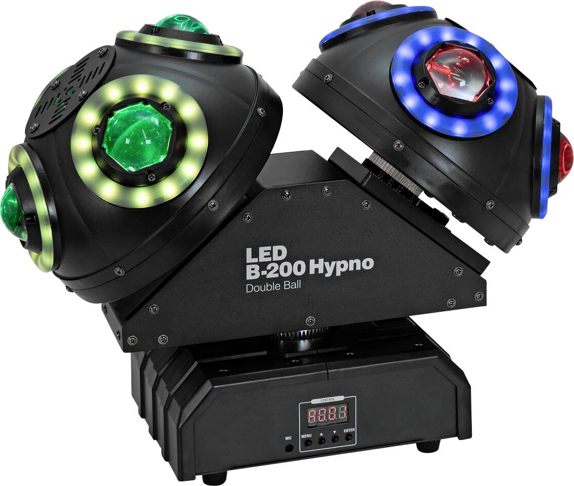 Eurolite 51918826 B-200 Hypno Double Ball DMX LED-Effektstrahler Anzahl LEDs (Details):8 10 W
