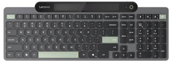 Lenovo LENOVO - Self-Charging Bluetooth Keyboard - Tastatur - Bluetooth Bluetooth® Tastatur Deutsch, QWERTZ Schwarz USB-Anschluss, Solar, Wiederaufladbar