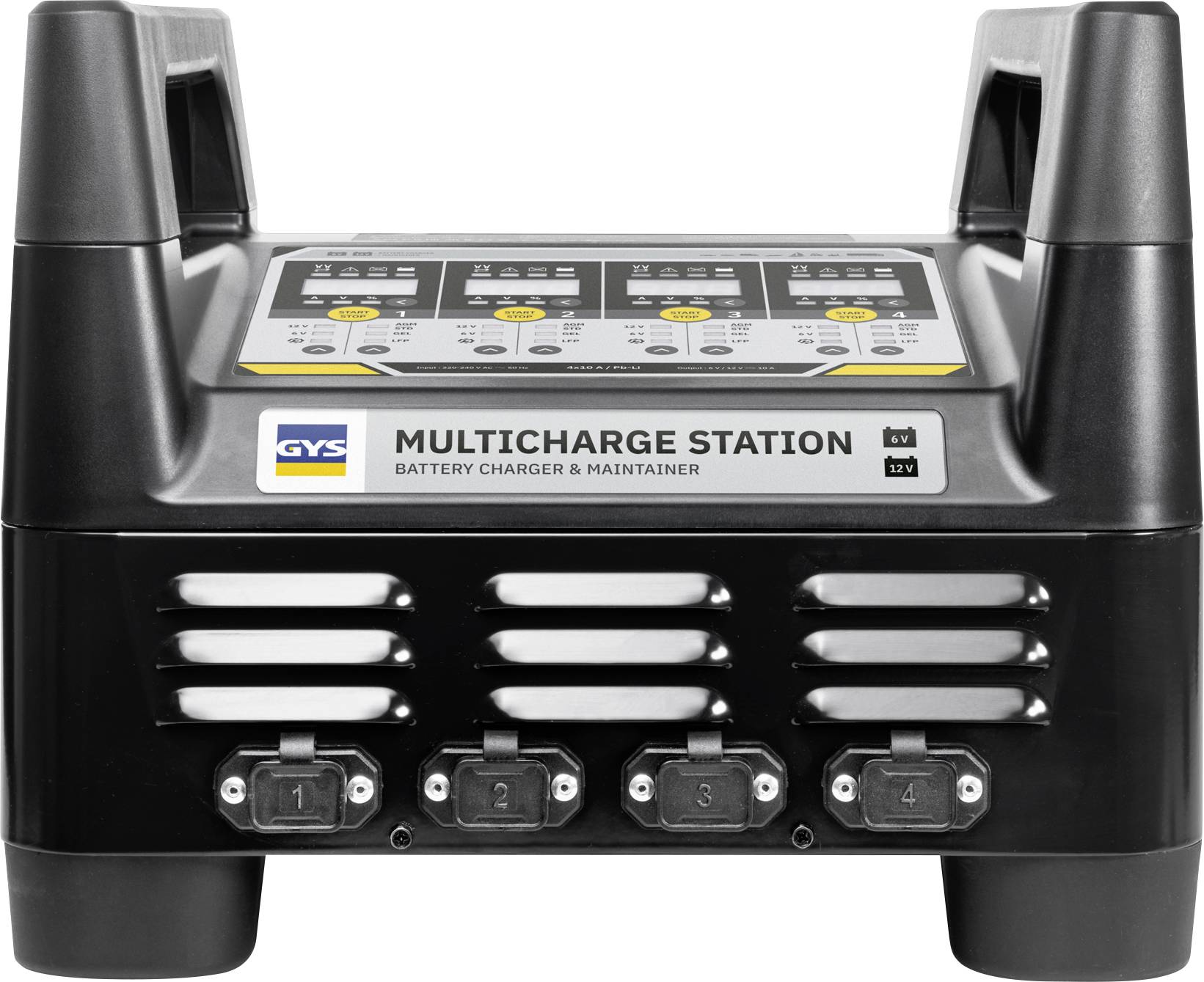 GYS MULTICHARGE-STATION 4x10A / Pb-Li 083578 Kfz-Ladegerät, Werkstattladegerät, Automatikladegerät 6 V, 12 V 10 A