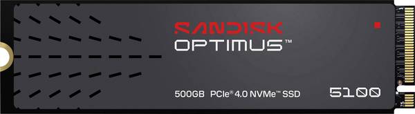 SanDisk Optimus 5100 500 GB Interne M.2 PCIe NVMe SSD 2280 PCIe NVMe 4.0 x4 Retail SDSP51500GAN-000E0