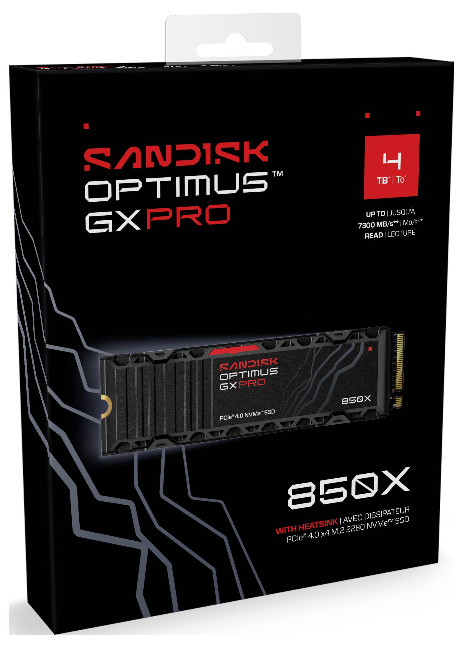 SanDisk Optimus GX PRO 850X 4 TB Interne M.2 PCIe NVMe SSD 2280 PCIe NVMe 4.0 x4 Retail SDSP81400TAH-000E0-5