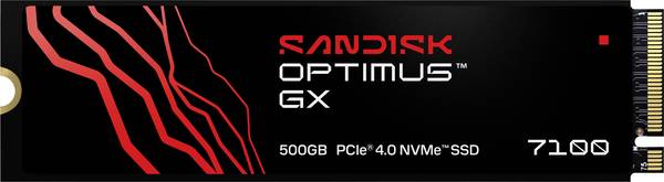 SanDisk Optimus GX 7100 500 GB Interne M.2 PCIe NVMe SSD 2280 PCIe NVMe 4.0 x4 Retail SDSP71500GAN-000E0