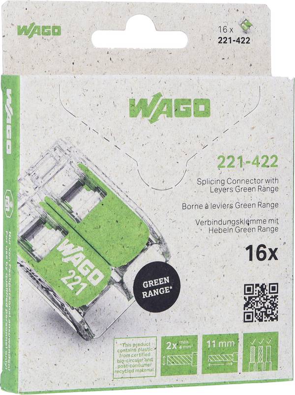 WAGO 221-422/995-016 221-422/995-016 Durchgangsklemme flexibel: - starr: - 288 St.