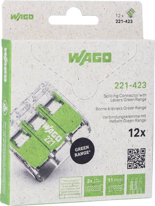 WAGO 221-423/995-012 221-423/995-012 Durchgangsklemme flexibel: - starr: - 216 St.