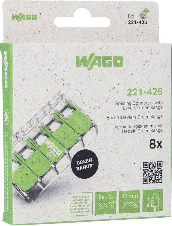 WAGO 221-425/995-008 221-425/995-008 Durchgangsklemme flexibel: - starr: - 144 St.