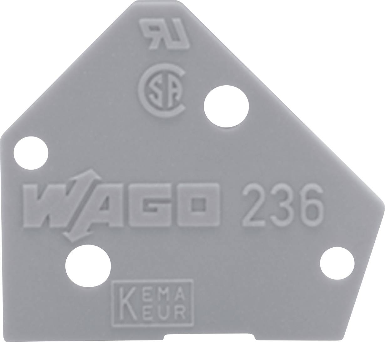WAGO 236-800 Abschlussplatte 2000 St.