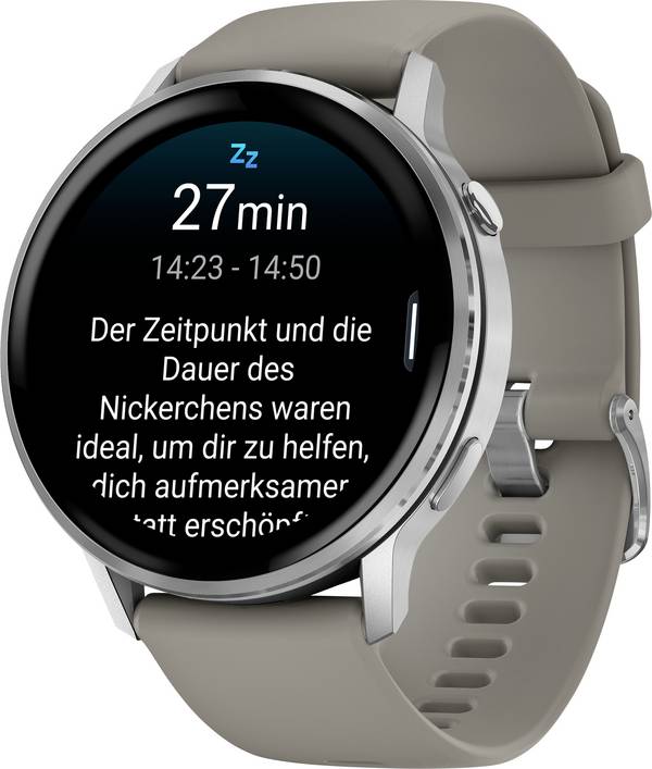 Garmin Venu® 4 - Schwarz/Silber Smartwatch Grau, Silber