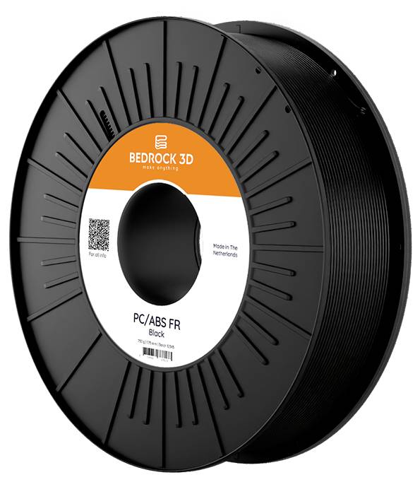 BEDROCK 3D PC-4718b075 PC/ABS FR Black 2.85 mm 750 g Filament PC-ABS 2.85 mm 750 g Schwarz 1 St.